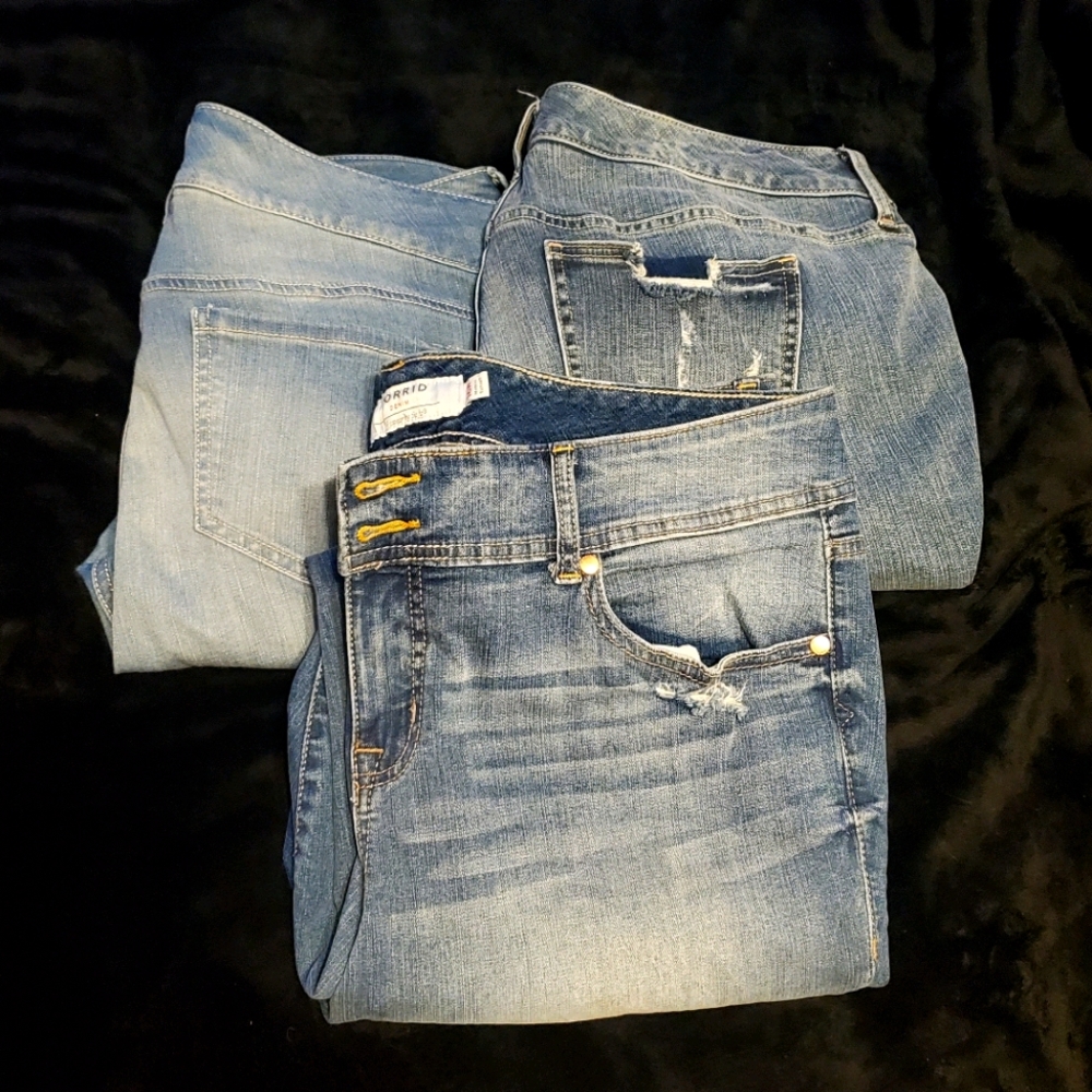 3 pairs women's Torrid jeans 16